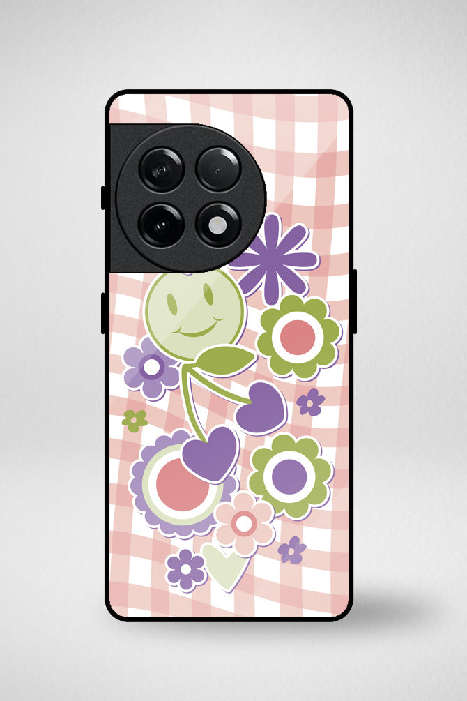 Danish pastel cute stickers Glass Mobile Case - iPhone, Samsung & OnePlus -13