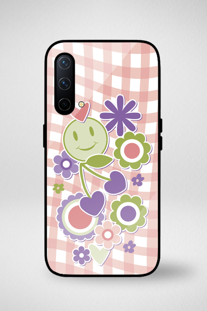 Danish pastel cute stickers Glass Mobile Case - iPhone, Samsung & OnePlus -14