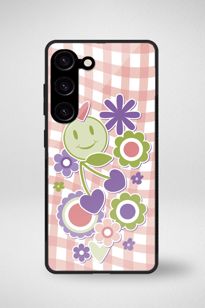 Danish pastel cute stickers Glass Mobile Case - iPhone, Samsung & OnePlus -16