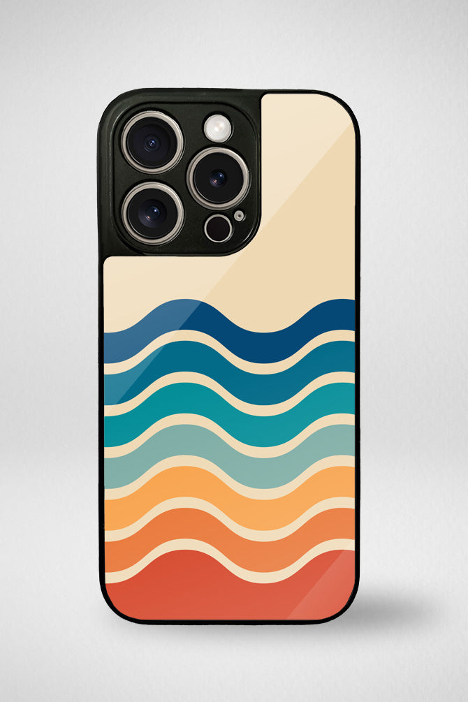 Retro stripes Glass Mobile Case - iPhone, Samsung & OnePlus -2