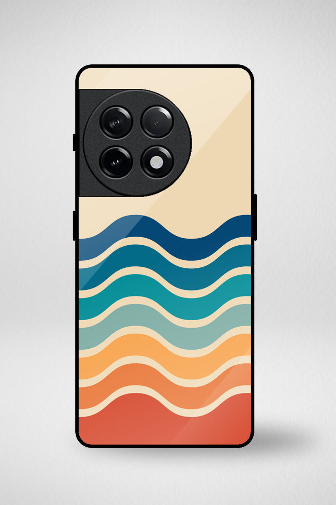 Retro stripes Glass Mobile Case - iPhone, Samsung & OnePlus -3