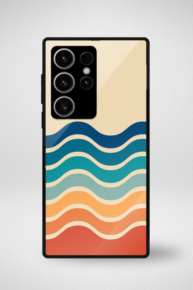 Retro stripes Glass Mobile Case - iPhone, Samsung & OnePlus -5