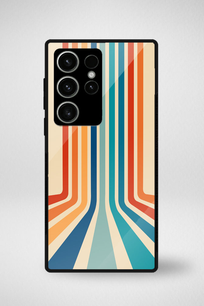 Retro stripes Glass Mobile Case - iPhone, Samsung & OnePlus -10