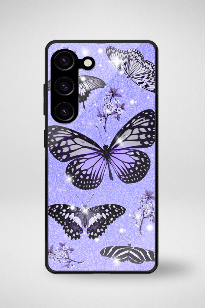 Butterflies glitter Glass Mobile Case - iPhone, Samsung & OnePlus -11