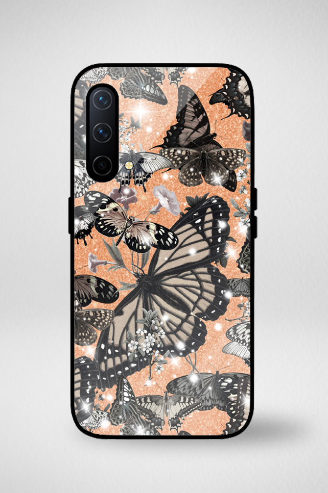 Butterflies glitter Glass Mobile Case - iPhone, Samsung & OnePlus -4