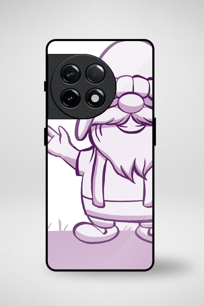 Gnome cartoon character Glass Mobile Case - iPhone, Samsung & OnePlus -3