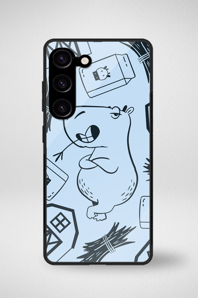 Capybara animals cartoon Glass Mobile Case - iPhone, Samsung & OnePlus -16