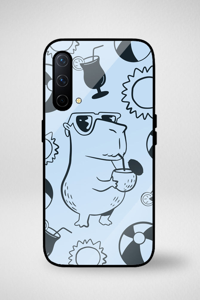 Capybara animals cartoon Glass Mobile Case - iPhone, Samsung & OnePlus -4