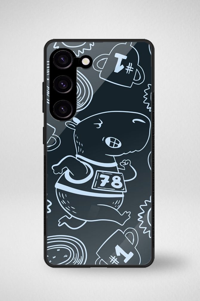 Capybara animals cartoon Glass Mobile Case - iPhone, Samsung & OnePlus -11