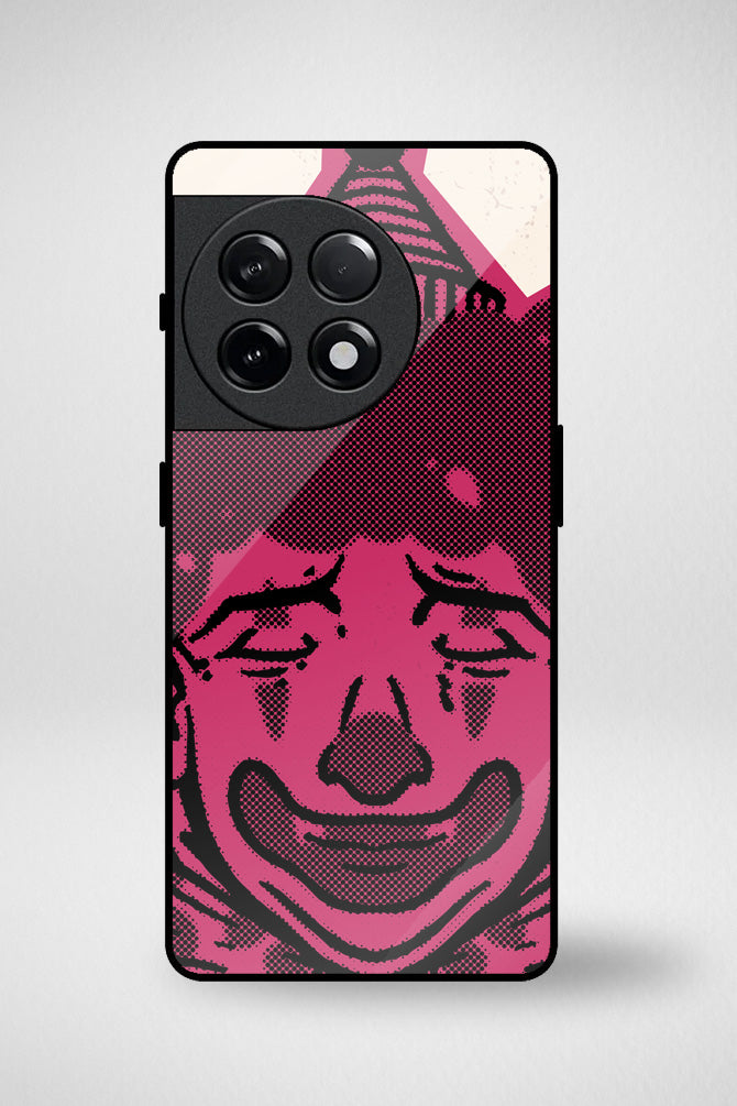 Creepy circus clown cartoon Glass Mobile Case - iPhone, Samsung & OnePlus -3