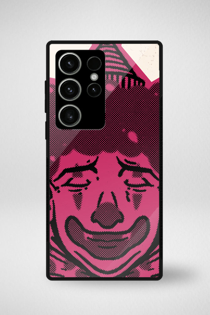 Creepy circus clown cartoon Glass Mobile Case - iPhone, Samsung & OnePlus -5