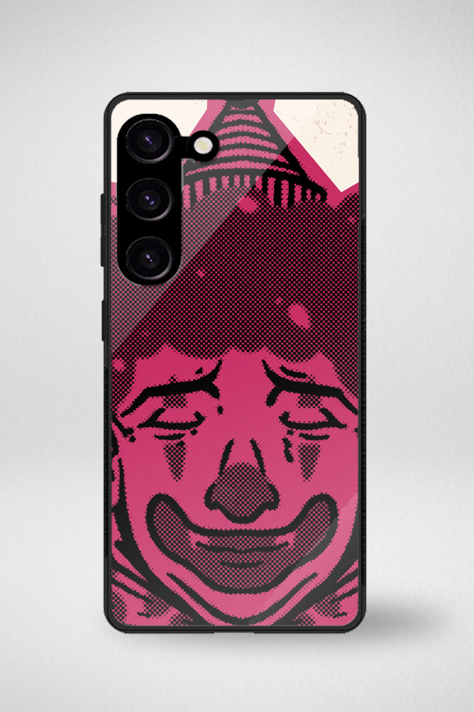 Creepy circus clown cartoon Glass Mobile Case - iPhone, Samsung & OnePlus -6