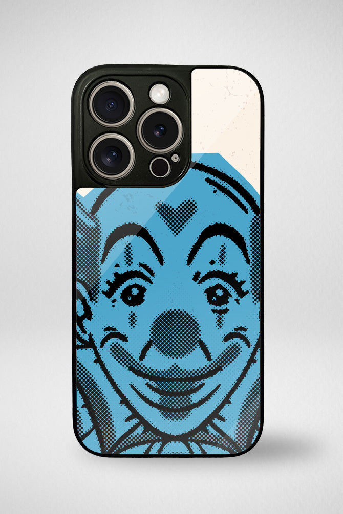 Creepy circus clown cartoon Glass Mobile Case - iPhone, Samsung & OnePlus -7