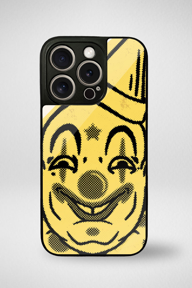 Creepy circus clown cartoon Glass Mobile Case - iPhone, Samsung & OnePlus -12