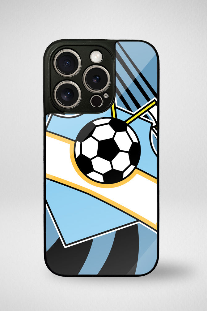 Soccer sport colorful Glass Mobile Case - iPhone, Samsung & OnePlus -7
