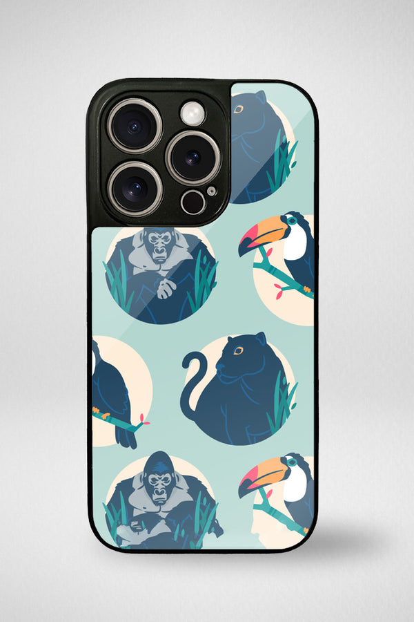 Black Jungle Glass Mobile Case - iPhone, Samsung & OnePlus -1
