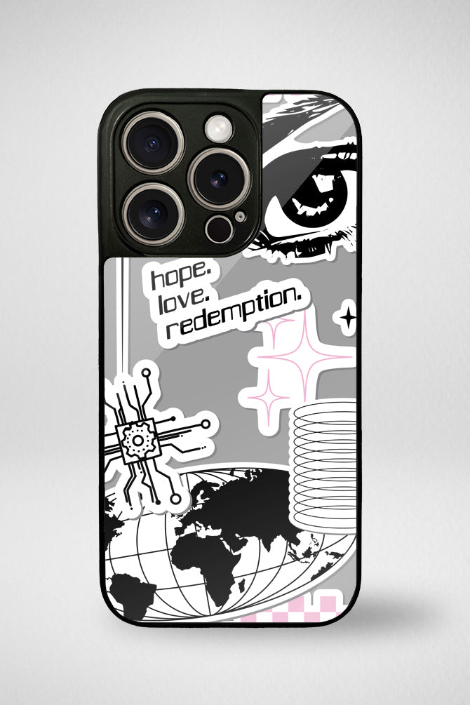 Techno whimsical artistry Glass Mobile Case - iPhone, Samsung & OnePlus -2