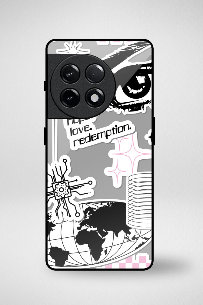 Techno whimsical artistry Glass Mobile Case - iPhone, Samsung & OnePlus -3