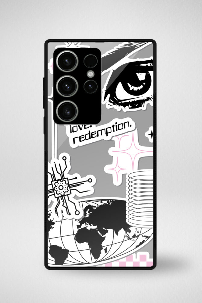 Techno whimsical artistry Glass Mobile Case - iPhone, Samsung & OnePlus -5