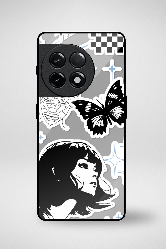 Techno whimsical artistry Glass Mobile Case - iPhone, Samsung & OnePlus -8