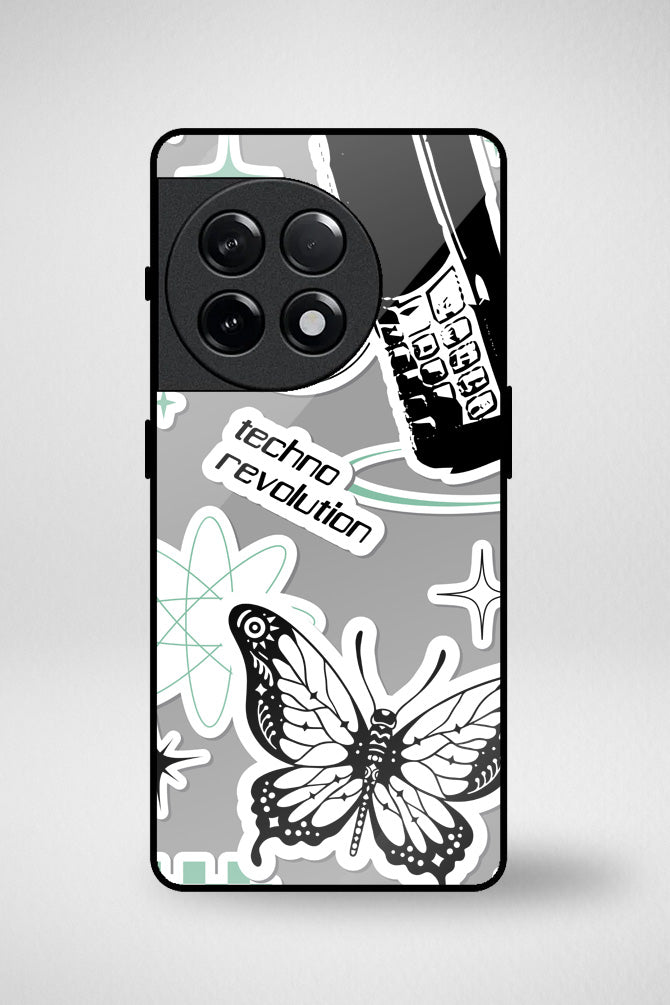 Techno whimsical artistry Glass Mobile Case - iPhone, Samsung & OnePlus -13