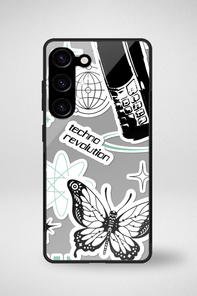 Techno whimsical artistry Glass Mobile Case - iPhone, Samsung & OnePlus -16