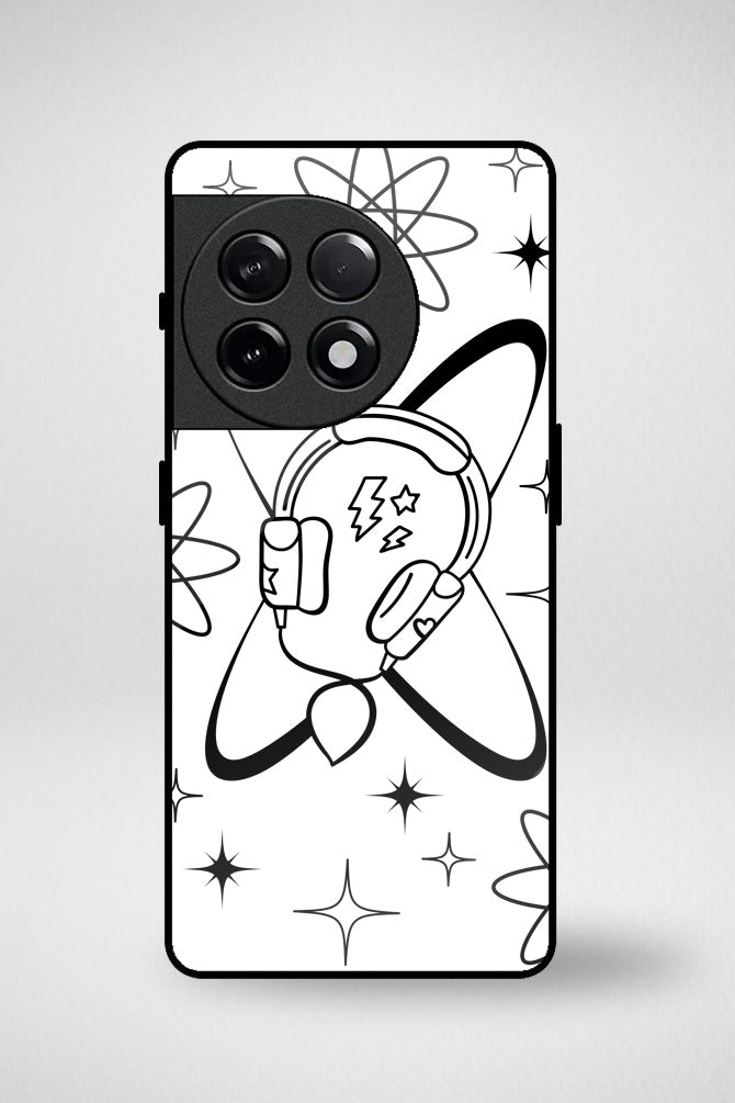 Monochrome doodle Glass Mobile Case - iPhone, Samsung & OnePlus -3