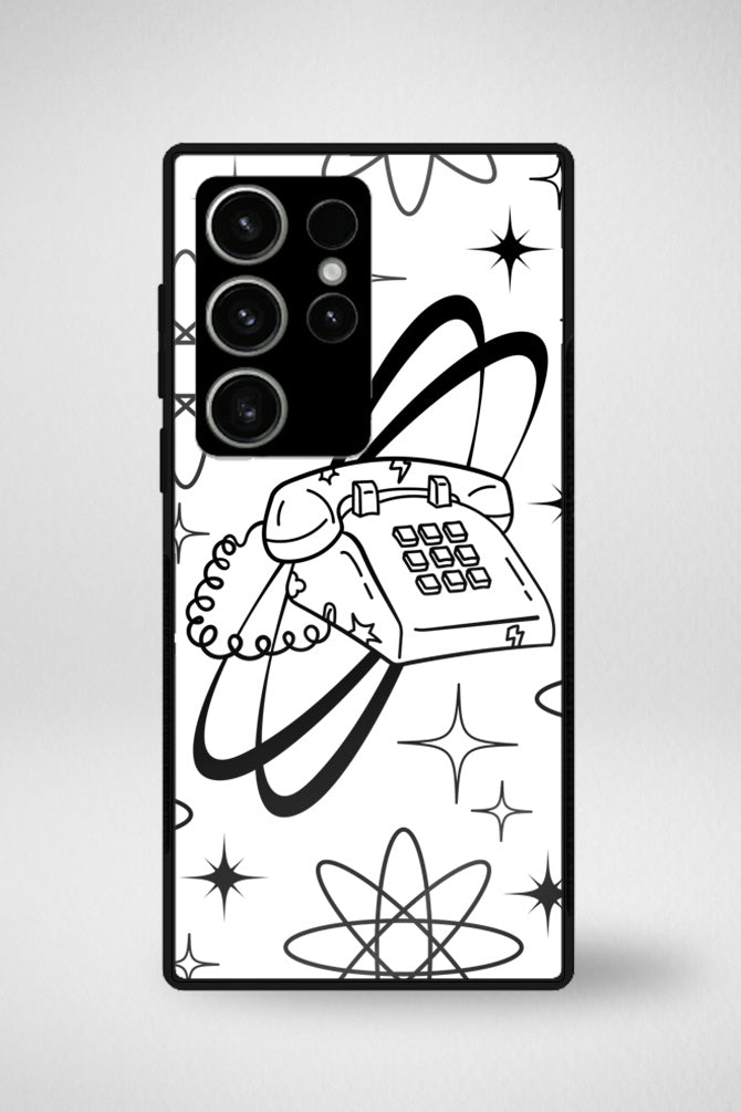 Monochrome doodle Glass Mobile Case - iPhone, Samsung & OnePlus -10