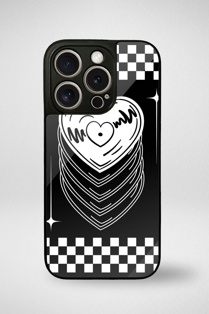 Monochrome doodle Glass Mobile Case - iPhone, Samsung & OnePlus -12