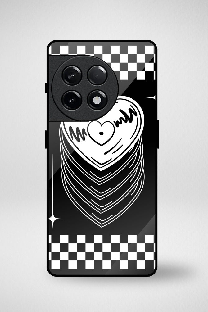 Monochrome doodle Glass Mobile Case - iPhone, Samsung & OnePlus -13