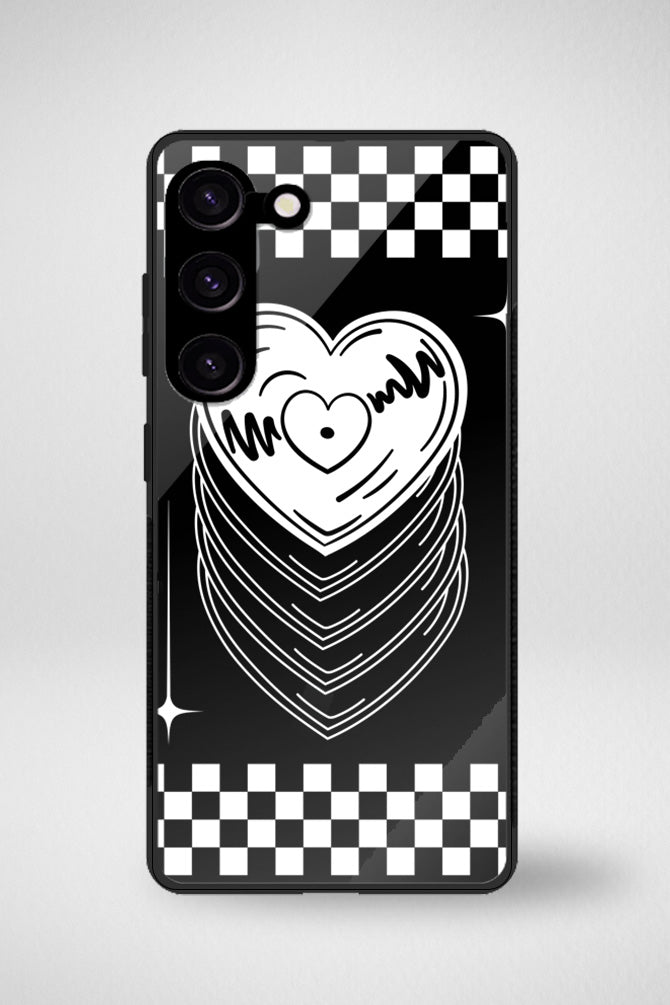 Monochrome doodle Glass Mobile Case - iPhone, Samsung & OnePlus -16