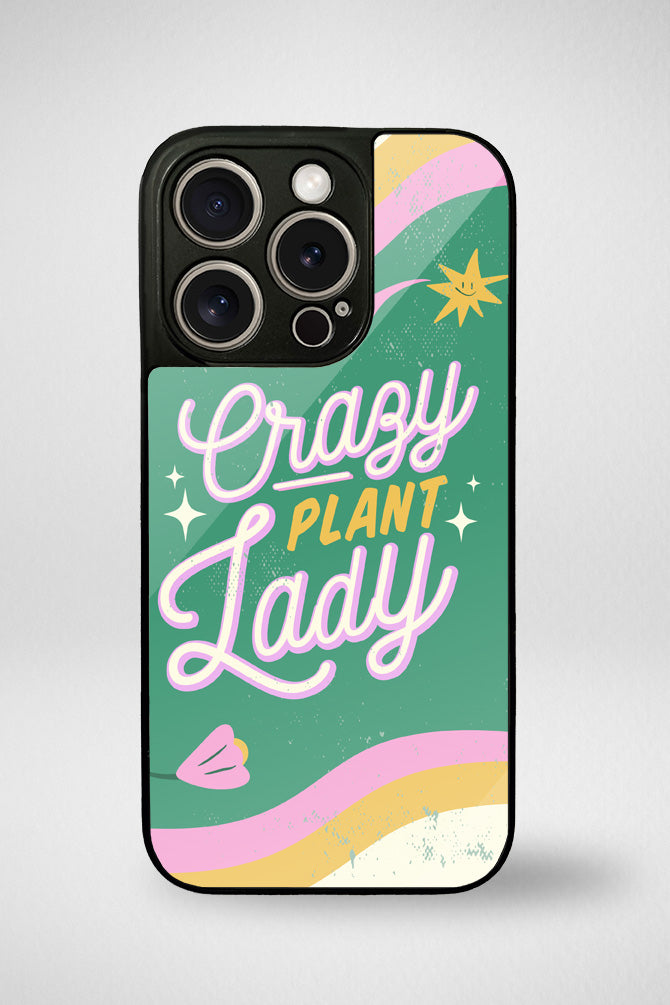 Houseplants lettering Glass Mobile Case - iPhone, Samsung & OnePlus -12