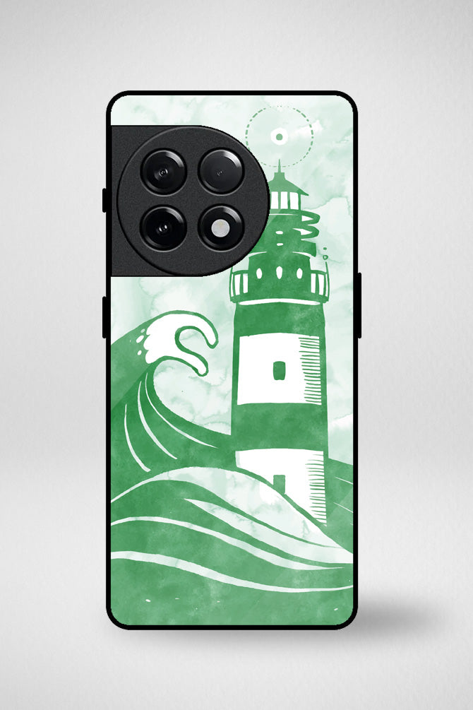 Lighthouse in the ocean Glass Mobile Case - iPhone, Samsung & OnePlus -3