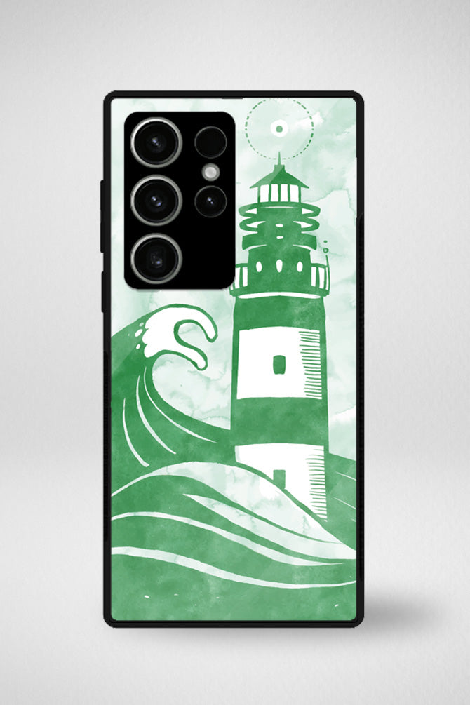 Lighthouse in the ocean Glass Mobile Case - iPhone, Samsung & OnePlus -5