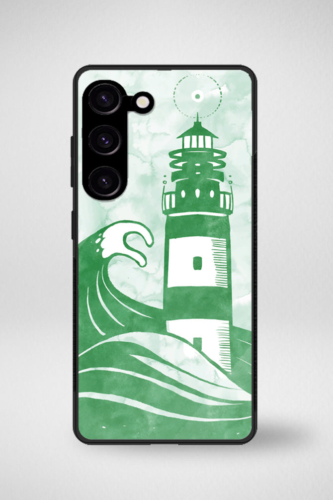 Lighthouse in the ocean Glass Mobile Case - iPhone, Samsung & OnePlus -6