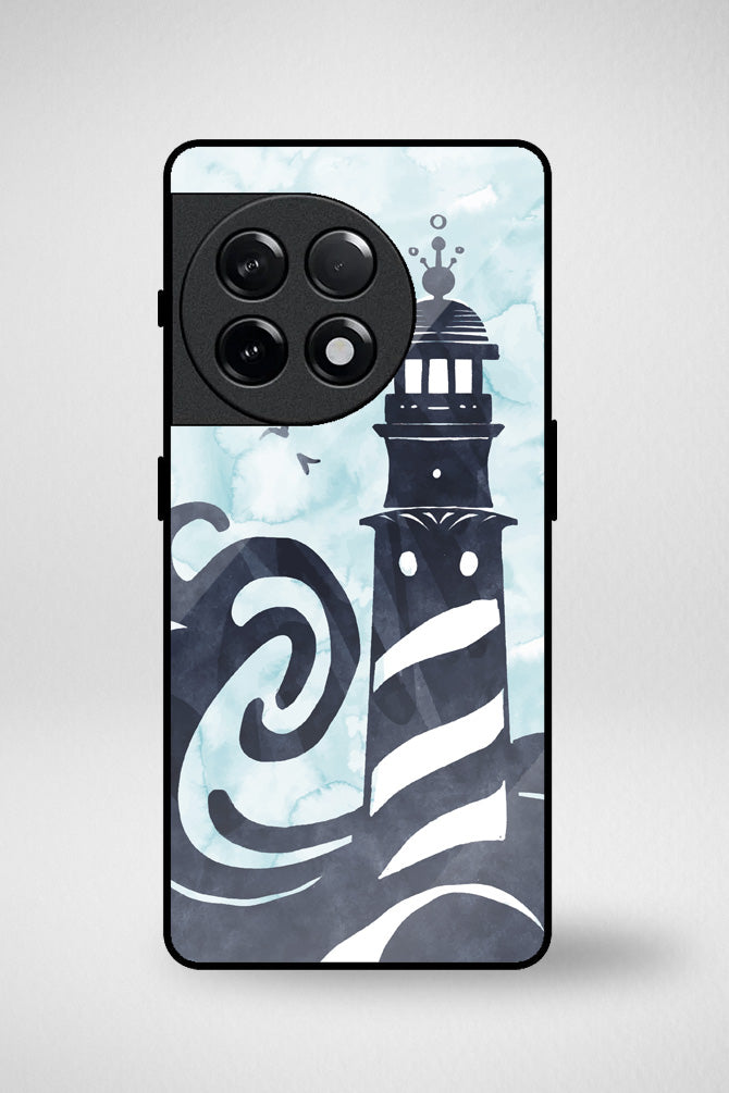 Lighthouse in the ocean Glass Mobile Case - iPhone, Samsung & OnePlus -8