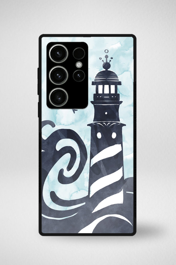 Lighthouse in the ocean Glass Mobile Case - iPhone, Samsung & OnePlus -10