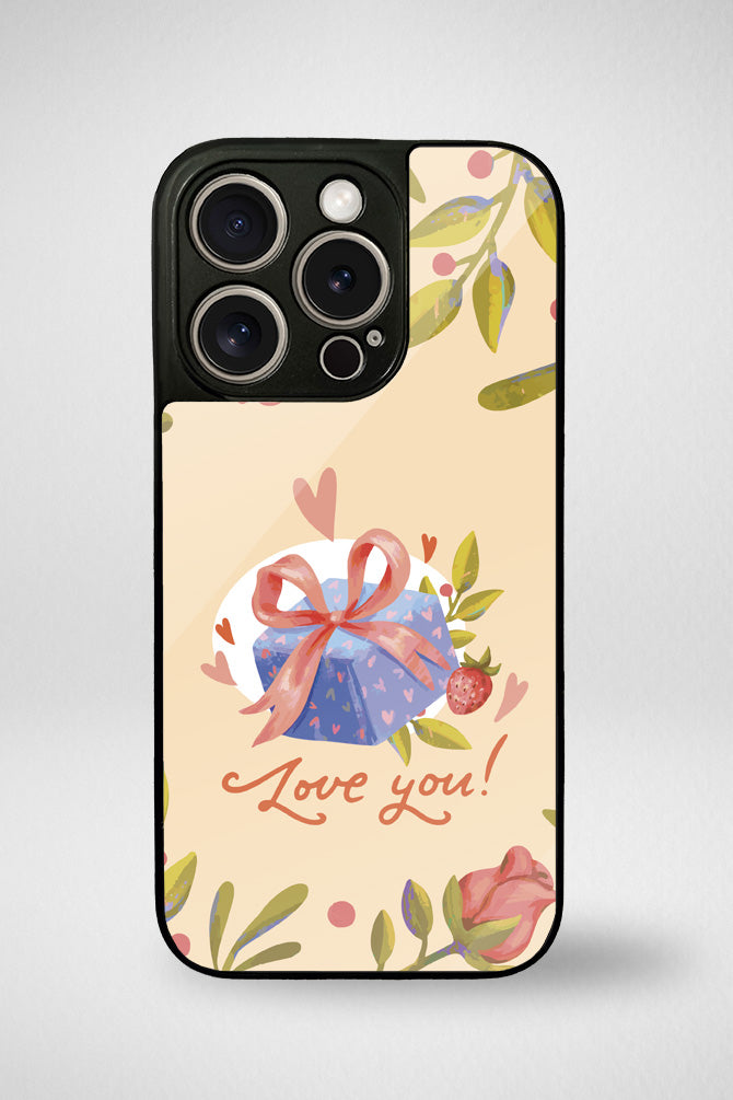 Valentines day watercolor Glass Mobile Case - iPhone, Samsung & OnePlus -7