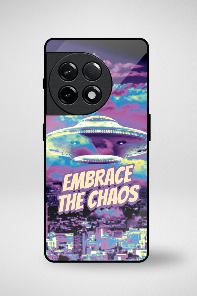 Alien spaceship flying Glass Mobile Case - iPhone, Samsung & OnePlus -3