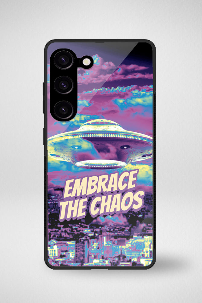 Alien spaceship flying Glass Mobile Case - iPhone, Samsung & OnePlus -6