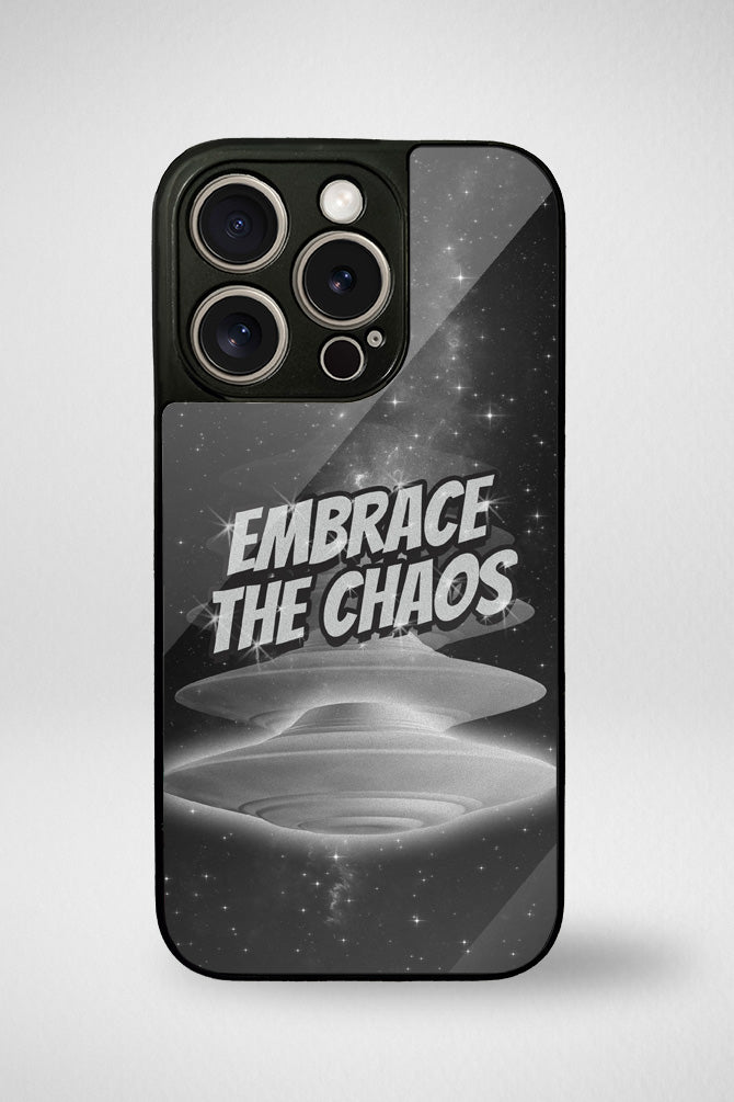 Alien spaceship flying Glass Mobile Case - iPhone, Samsung & OnePlus -7
