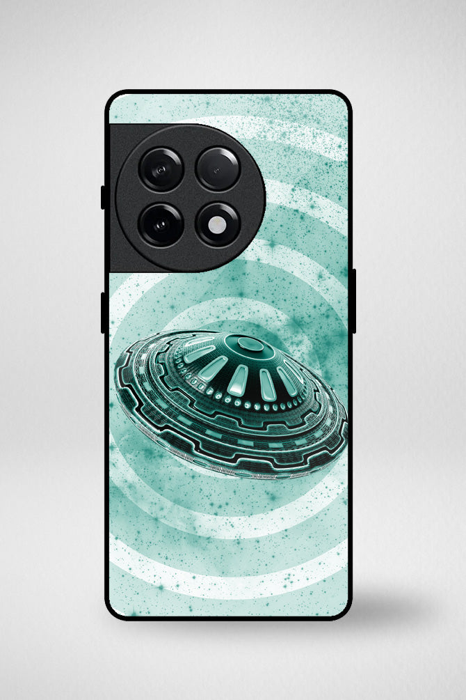 Alien spaceship flying Glass Mobile Case - iPhone, Samsung & OnePlus -13