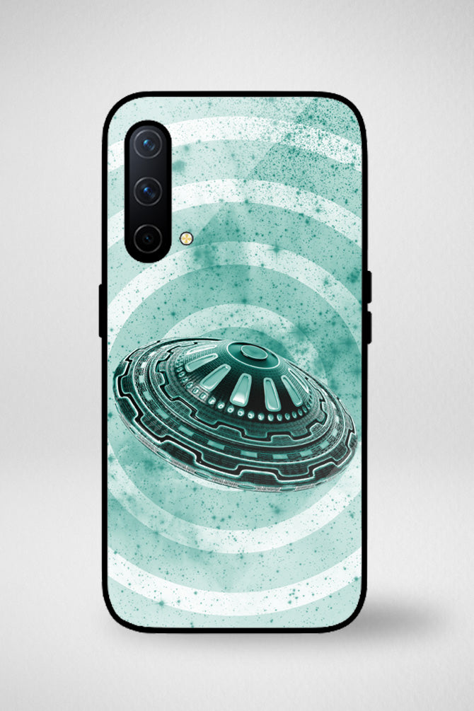 Alien spaceship flying Glass Mobile Case - iPhone, Samsung & OnePlus -14