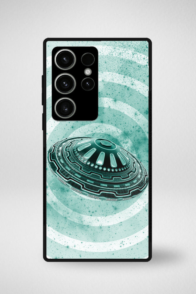 Alien spaceship flying Glass Mobile Case - iPhone, Samsung & OnePlus -15