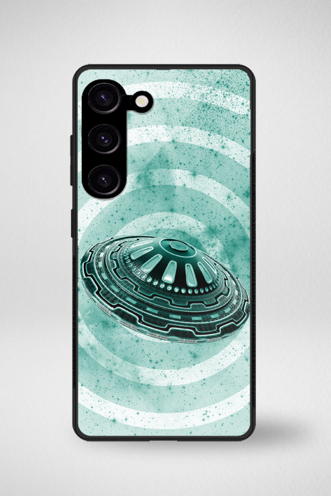 Alien spaceship flying Glass Mobile Case - iPhone, Samsung & OnePlus -16