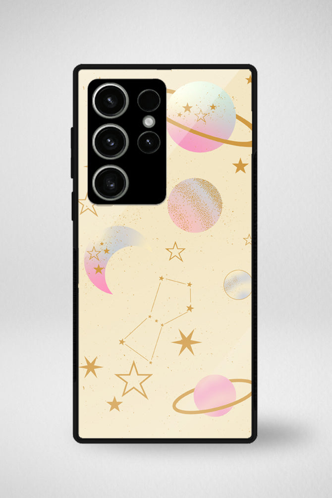 Planets and stars gradient Glass Mobile Case - iPhone, Samsung & OnePlus -5