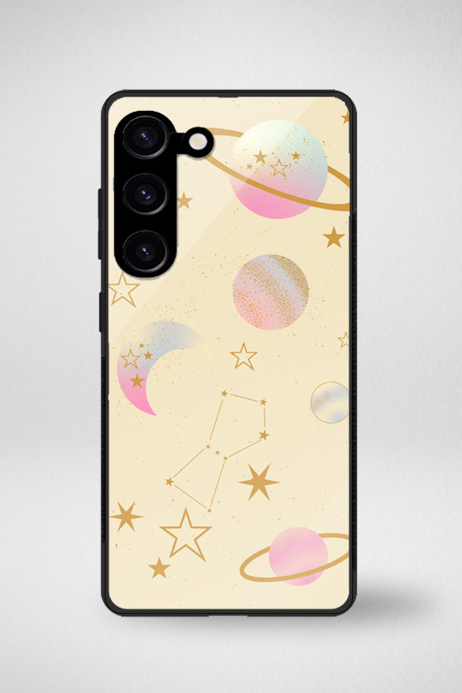 Planets and stars gradient Glass Mobile Case - iPhone, Samsung & OnePlus -6