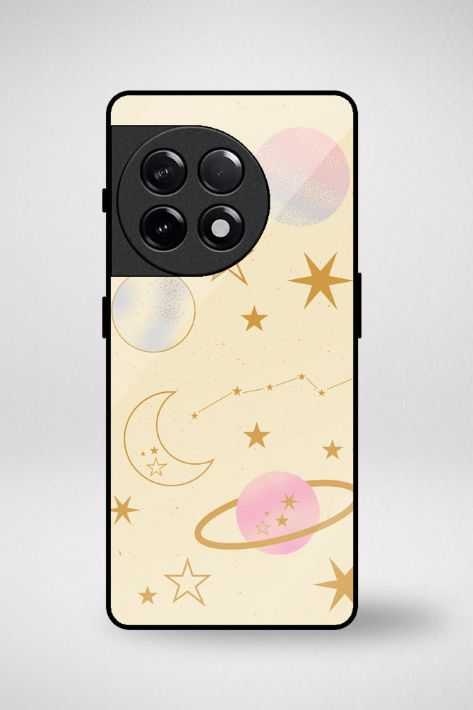Planets and stars gradient Glass Mobile Case - iPhone, Samsung & OnePlus -13
