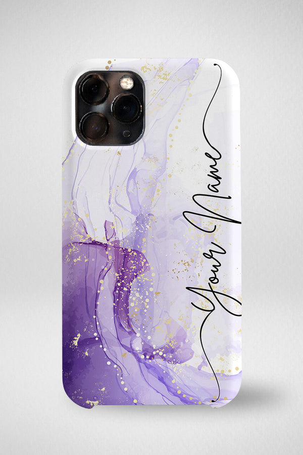 Purple Marble Customized Hard Mobile Case - iPhone, Samsung, OnePlus & Xiaomi