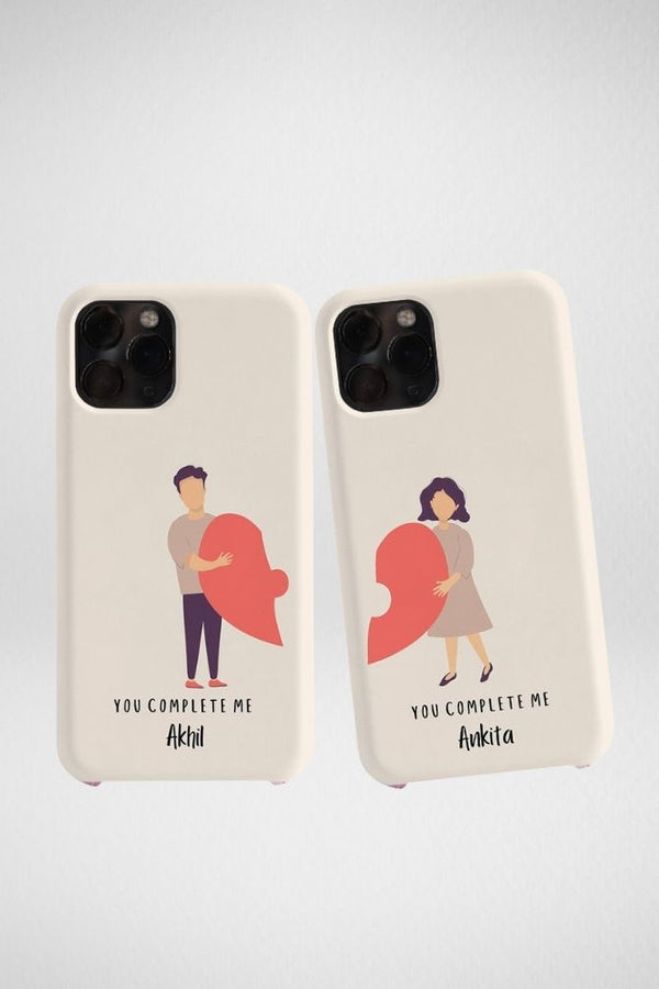 You Complete Me Couple Customized Hard Mobile Case - iPhone, Samsung, OnePlus & Xiaomi